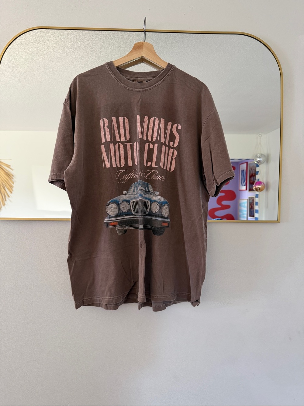 We the Babes | Rad Moms Moto Club Graphic Tee - Brown